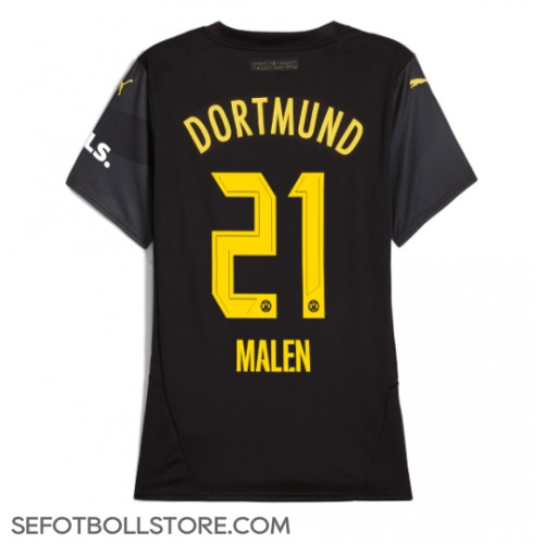 Borussia Dortmund Donyell Malen #21 Replika Bortatröja Dam 2024-25 Kortärmad